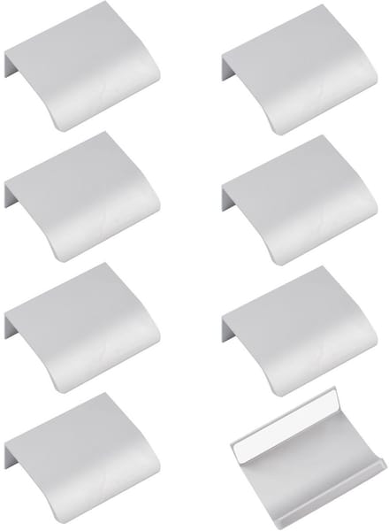 Dailygoods- Vingerranden Set van 8 - Zelfklevend - Aluminiumlegering - Onzichtbare Kledingknoppen - 50 mm - Modern Design - Ladehandvat