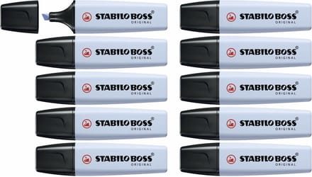 STABILO BOSS ORIGINAL - Markeerstift - Pastel - Babyblauw - Doos 10 Stuks