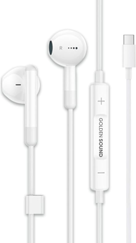 Golden Sound bedrade oordopjes - Oordopjes met draad en microfoon - Oortjes - USB-C aansluiting