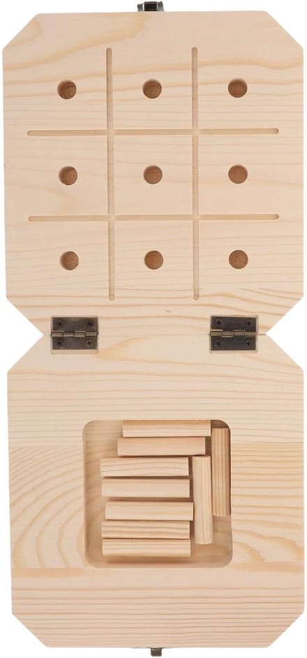 Sensorisch Bord Peuters - Houten Activiteit - Motoriek Trainen - Duurzame Houtconstructie - 17x17x4 CM - Beige