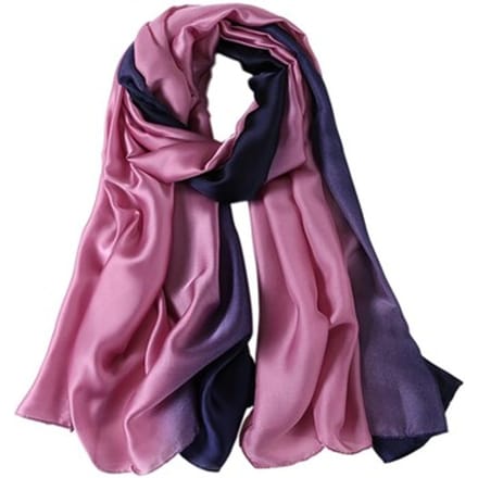 Sjaal Alberto Cabale Zijden Sjaal Pink Purple Navy Duo