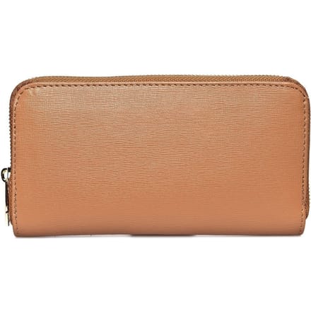 Luisa Vannini Brown Rundleer Portemonnee