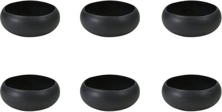 Medard de Noblat - Oslo Black - Kleine Kom 12 cm - 6 delig - Stoneware
