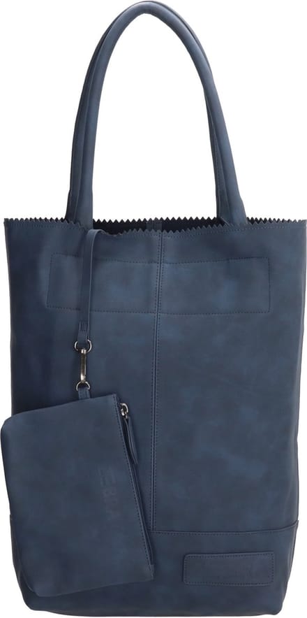 Zebra Kartel Shopper - Jeansblauw