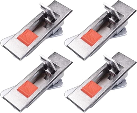 Elektrisch Kastslot - Pop-upslot Drukknop - Kasten Beveiligen - Aluminiumlegering - 12 mm paneeldikte - Rode Knop