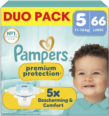 Pampers Premium Protection Maat 5 - 66 Luiers - 11kg-16kg