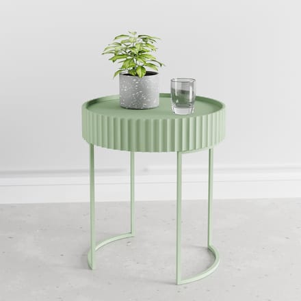 Bijzettafel Rill rond 46x40 cm mintgroen [en.casa]