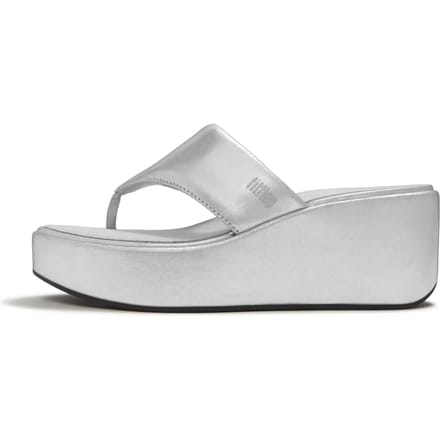 FitFlop Platfforms Wedge Toe-Post Sandals ZILVER - Maat 41