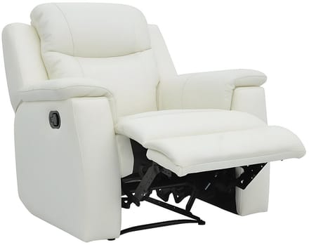 Vente-unique Relaxfauteuil EVASION van leer - ivoorwit