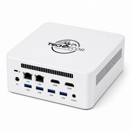 Techdecor Mini PC Ryzen 5 4300U – Krachtige Compacte Mini Computer voor Werk & Entertainment