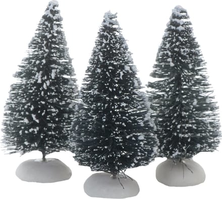 Dickensville - Besneeuwde Bomen 9cm - Set van 3