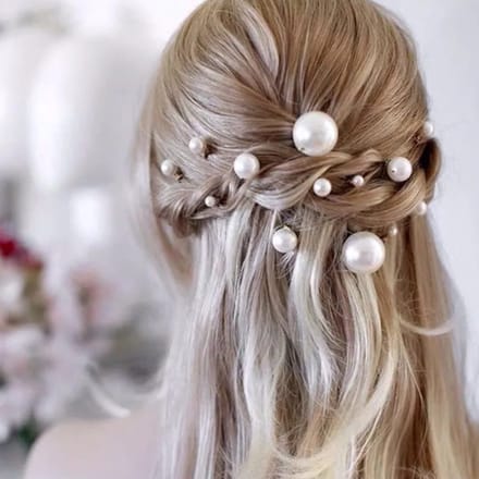 Haar in Stijl® Lulu 36 Parel Haarpinnen Zilver - Bruid Haaraccessoires