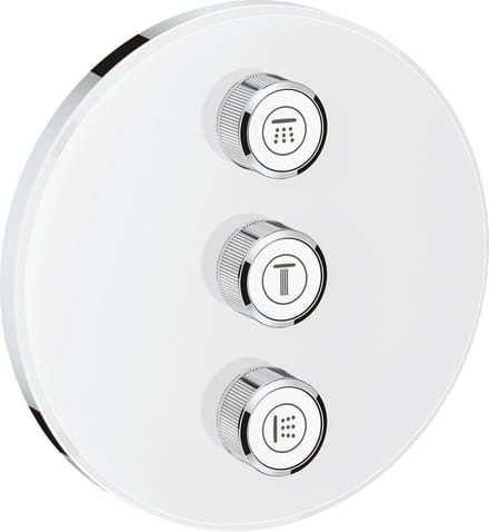 GROHE Grohtherm SmartControl - Drievoudig opbouwdeel - Volume (stopkraan) - Rond - Wit