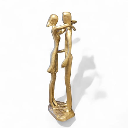 Sculptuur Hart voor Elkaar beeld – goud– 6 x 5 x 18 cm