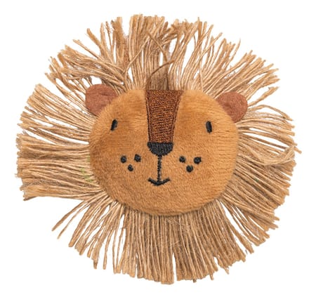 Beeztees kattenspeelgoed pluche jungle leon bruin 10cm