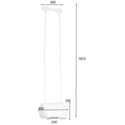 KARE hanglamp Cloud, wit, glas, 2-lamps, GU10