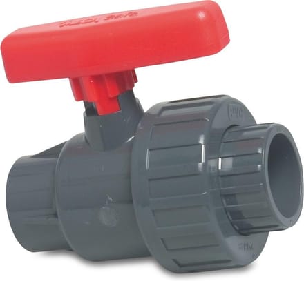 Mega Kogelkraan PVC-U 32 mm lijmmof 16bar DN25 grijs type Safe 525