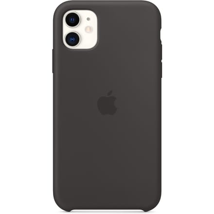 Silicone Backcover voor de Apple iPhone 11 - Zwart