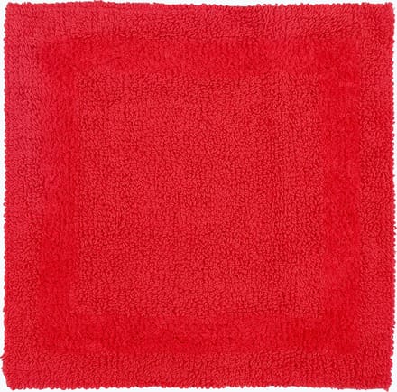 Homescapes douchemat rood 50x50 cm gemaakt van 100% katoen