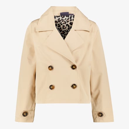 TwoDay korte meisjes trenchcoat beige - Maat 134