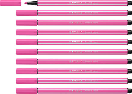 STABILO Pen 68 - Premium Viltstift - Neon Roze - Doos 10 stuks