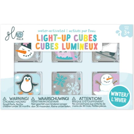 Glo Pals Light-Up Cubes Winter - badspeelgoed - sensory play - 6 stuks