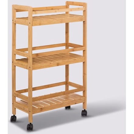 5Five Keukentrolley - bruin - bamboe hout - 80 x 45 x 22 cm - keukenkast