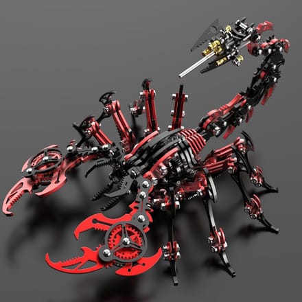Kleurrijke 3D Metalen Puzzel Schorpioen Modelbouwset DIY Speelgoed