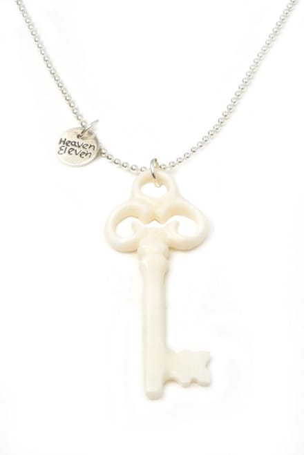 Heaven Eleven KIDS - Meisjes - ketting - ballchain - rvs - sleutel - bone