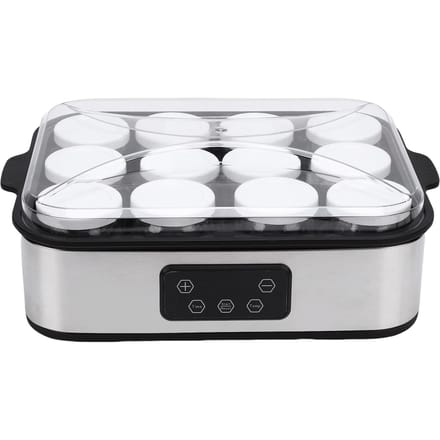 Elektrische Yoghurtmaker Machine 0 48u Timer Automatische Yoghurtmaker Constante Temperatuur met 12 Stuks 180ml Bekers L gray