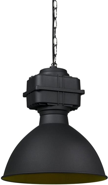 QAZQA sicko - Moderne Hanglamp - 1 lichts - Ø 385 mm - Zwart - Industrieel - Woonkamer