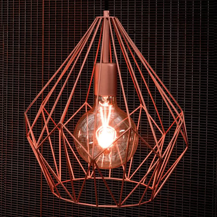 EGLO Hanglamp Carlton in vintage stijl, koper Ø 31 cm