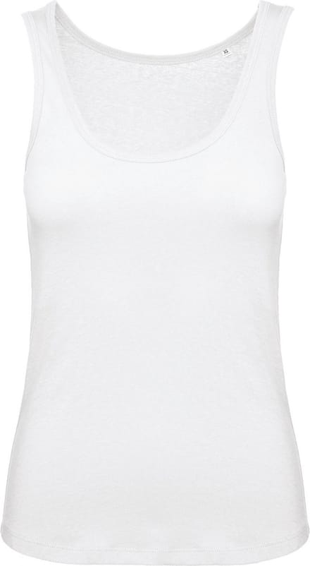 Tank Top Dames S B&C Mouwloos White 100% Katoen