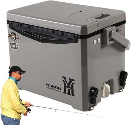 Harde Koelbox - Reisijsbox Draagtas - Dranken Koud Houden - Compacte Bekerhouder - 20 liter - Grijs