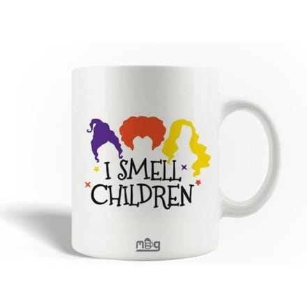 Mug en Céramique - Hocus Pocus - I Smell Children - 30cl - Compatible Lave-Vaisselle - Blanc