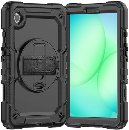 Just in Case tablet Hoes geschikt voor Samsung Galaxy Tab A11 Plus - Shockproof Case met Screenprotector - Zwart