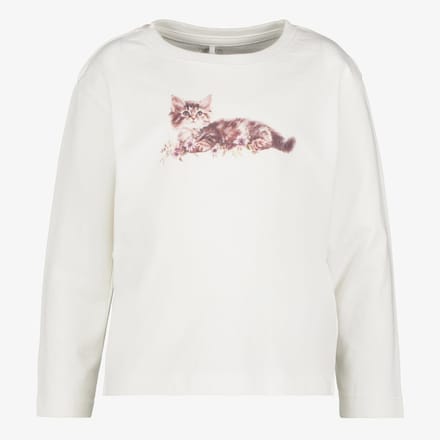 Name It meisjes trui met kat wit - Maat 98