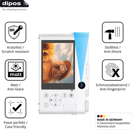 dipos – 2x Matte Pantserfolie geschikt voor Ahlirmoy DC218 | 9H Screenprotector
