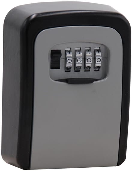 Sleutelkluis met combinatieslot 11.9 x 8.5 x 3.6cm Zwart Grijs
