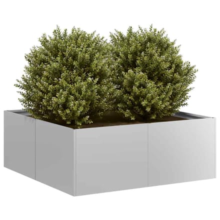 vidaXL - Plantenbak - 80x80x30 - cm - gegalvaniseerd - staal