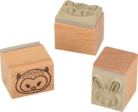 Stempels dier 2,5x2 cm - hout - Artemio