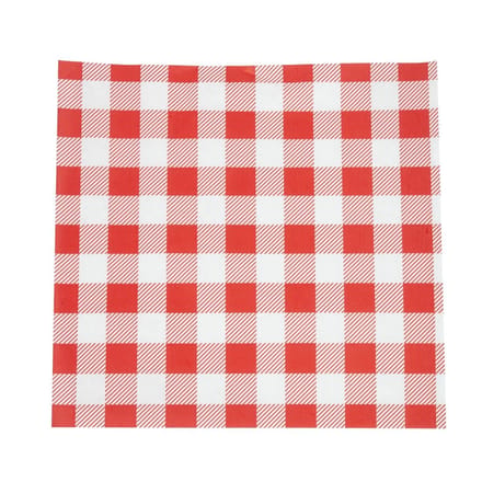 Kitchen & Deco Vetvrij Papier 25x25cm - Rood/Wit - Geruit ( 200 Stuks )