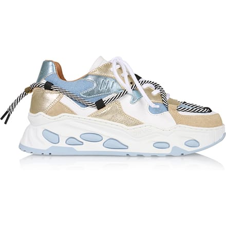 DWRS label Saturnus Denim Sneaker Champagne / Jeans Maat: 37 | Sneakers Outlet | Dames