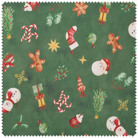 Katoenen popeline stof "Classic Christmas"