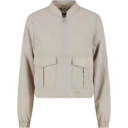 Urban Classics - Short Crinkle Nylon Jacket - L - Grijs