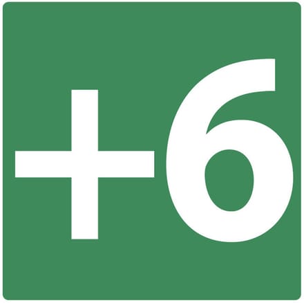 Niveau +6 bord - kunststof 150 x 150 mm