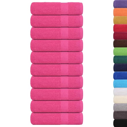 vidaXL - Douchehanddoeken - FROGN - 10 - st - 70x140 - cm - 360 - g/m² - roze