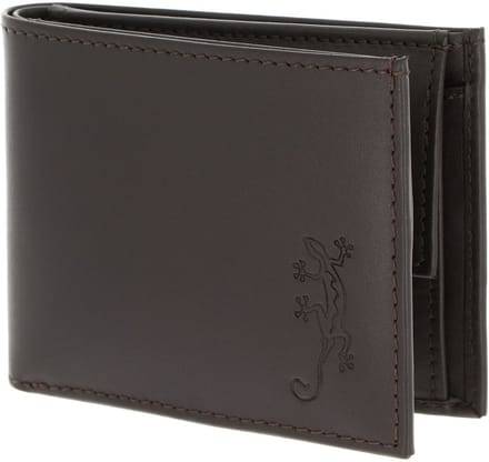 oxmox Leren portemonnee Leather RFID Protect Pocketbörse Lizard Embossed Brown donkerbruin