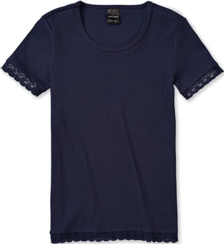 Schiesser - Basic - Shirt korte mouwen  - nachtblauw - Maat 140