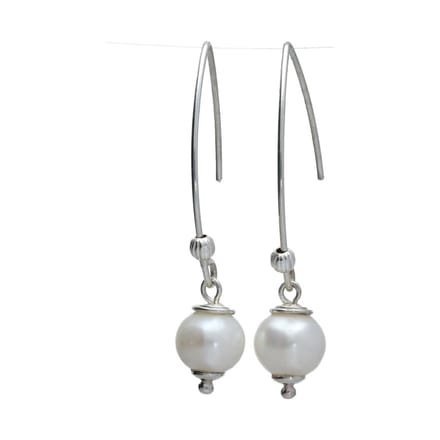 Bela Donaco Oorbellen Classic – Sterling Zilver – Witte Parels